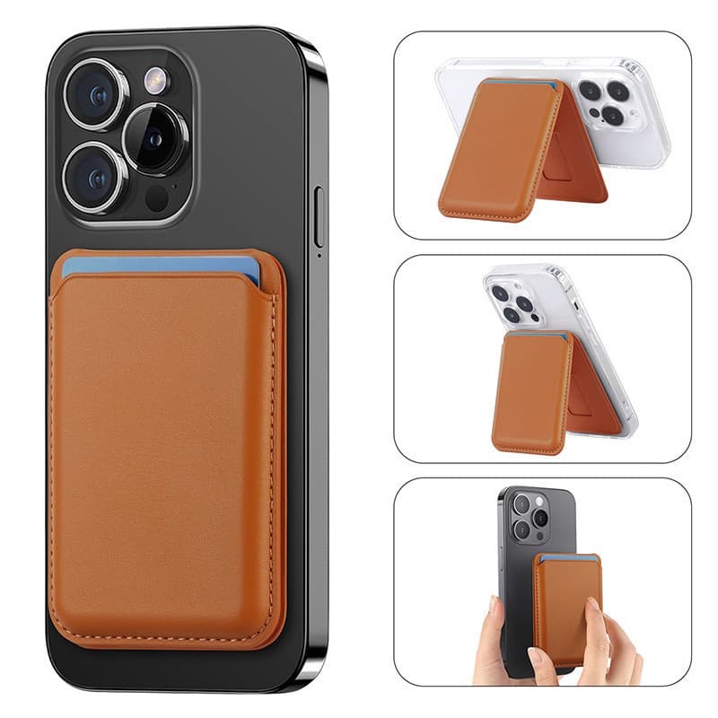 Porta-cartões magnético Fedsolife  COURO Suporte multifuncional para celular iphone samsung.