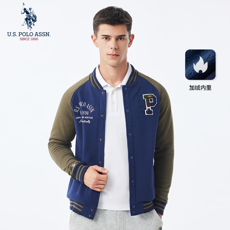 USPA Retro moletom masculino forro de lã jaqueta casaco de lã masculino pai roupas de outono roupas Cardigan jaqueta out
