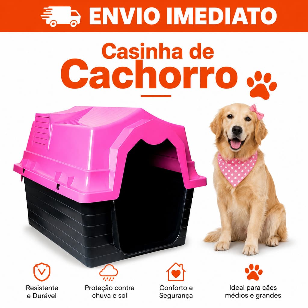 Casinha Para Cachorro N5 Proteção Contra Chuva e Frio Conforto Para Seu Pet