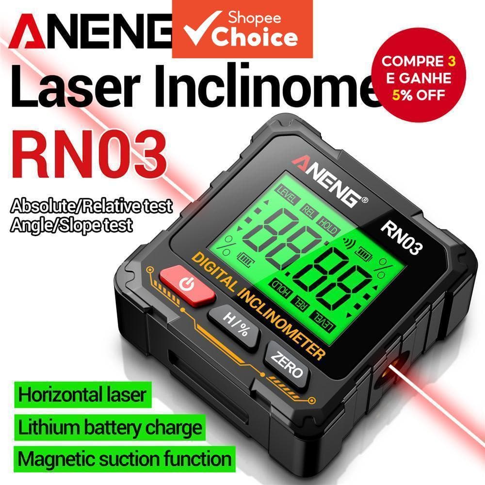 ANENG RN03 Multímetro Digital Inteligente NCV Tensão Corrente Resistência Continuidade Diodo Tester Ferramenta Eletricis