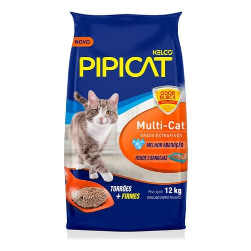 Pipicat Areia Sanitaria Multi-Cat 12kg