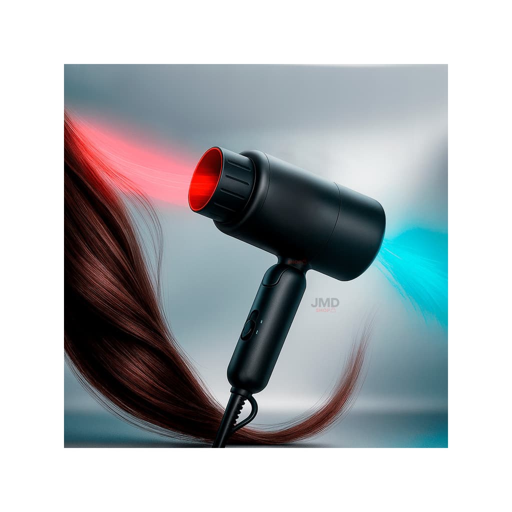 Secador de Cabelo Dobrável Profissional  1400W Dobrável Resultado De Salão