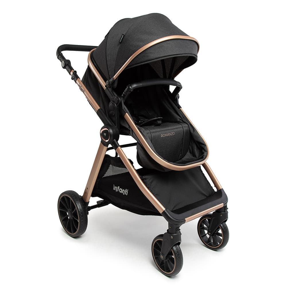 Carrinho de bebê Romanzo Infanti cor Preto Bronze