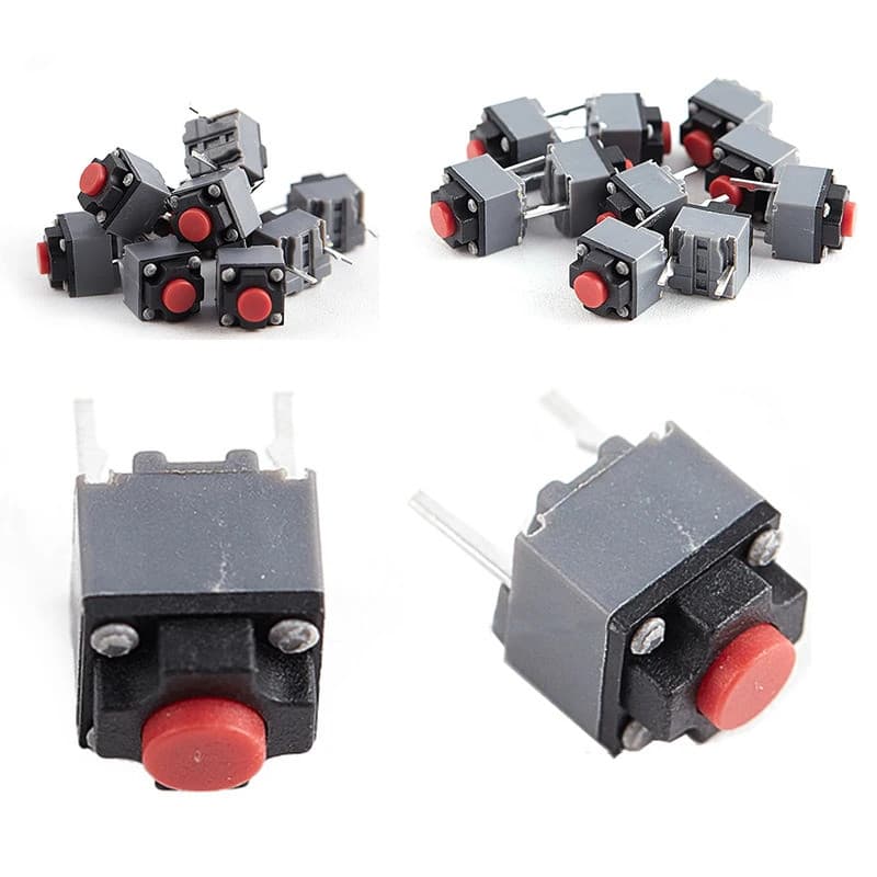 Conjunto de 10 Peças de Botões Silenciosos Kailh para Mouse Sem Fio e Mouse com Fio, Acessórios de Micro Interruptor 6X6