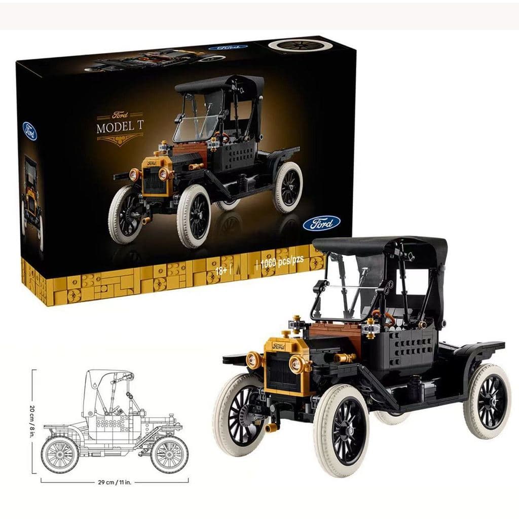 Compatível com o carro vintage LEGO Ford Model T para meninos 11376, brinquedo educativo de blocos de montar.