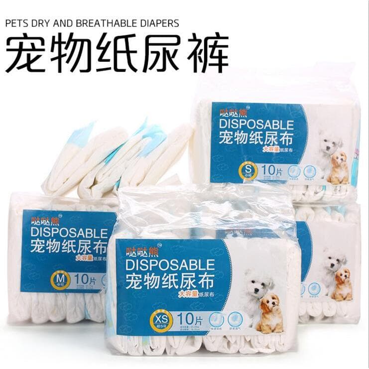 Suprimentos para animais de estimação Calças sanitárias fisiológicas descartáveis para cães Fraldas secas Super absorven