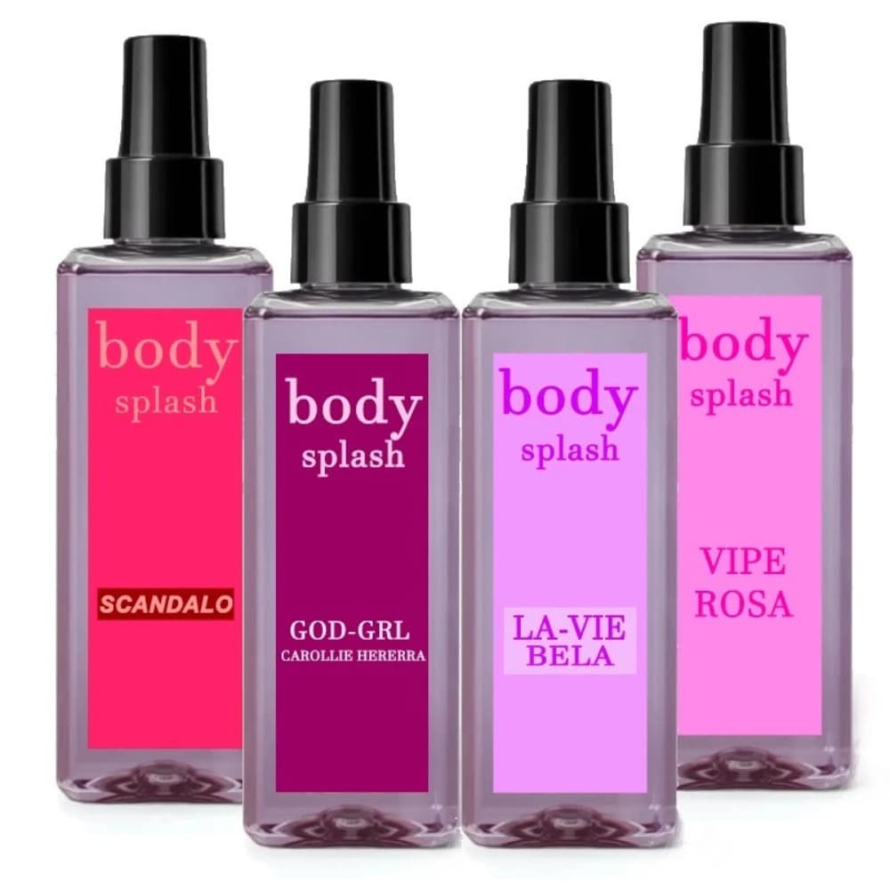 KIT 4 BODY SPLASH FEMININO ALTA FIXAÇAO IMPORTADO SPRAY PERFUME OU UNITARIO
