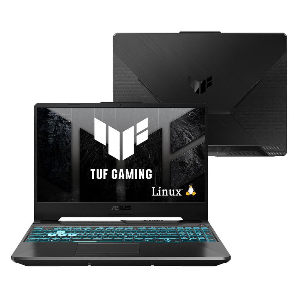 Notebook ASUS TUF Gaming A15 FA506NCG NVIDIA RTX3050 RYZEN7 16GB RAM 512GB SSD KeepOS Tela 15.6" FHD 144Hz Black - HN298
