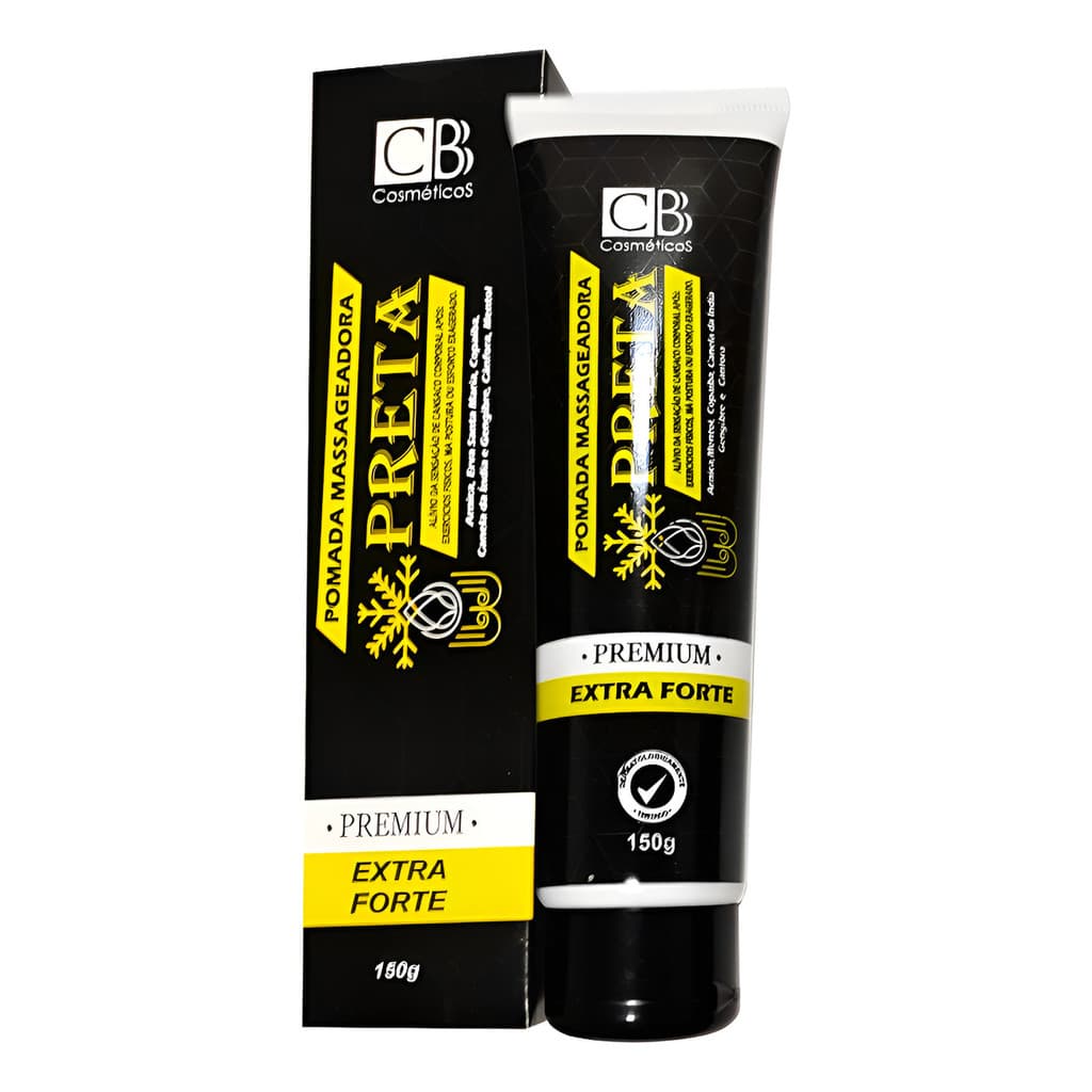 Pomada Massageadora Preta Cbb Cosméticos Alivio Dor Muscular