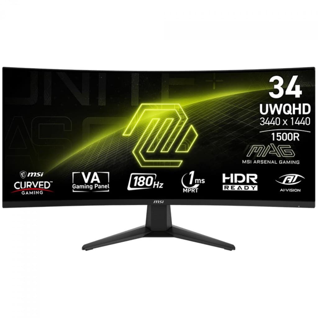 Monitor Gamer MSI MAG 34 Pol UltraWide, UWQHD VA, 1ms, 180Hz