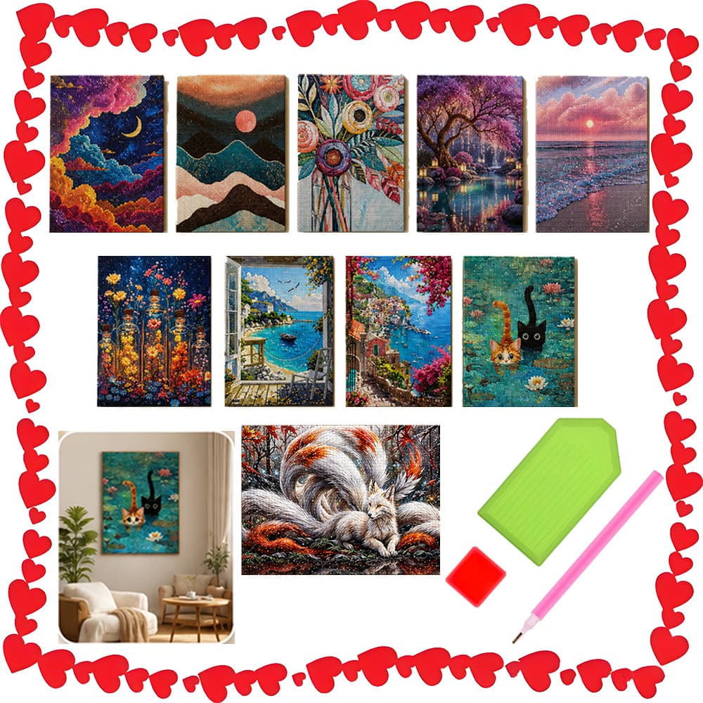 30 x 40cm, Conjunto de Pintura artística com diamantes quadrados 5D Conjunto de pintura com diamantes para principiantes