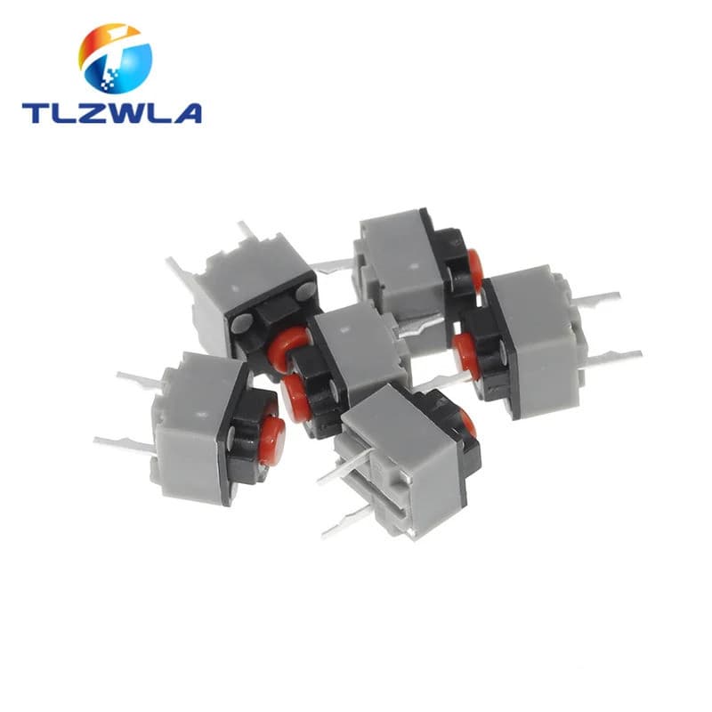 10 Peças Botão Kailh 6*6*7.3, Interruptor para Mouse Sem Fio e Mouse Com Fio, Micro Interruptor 6X