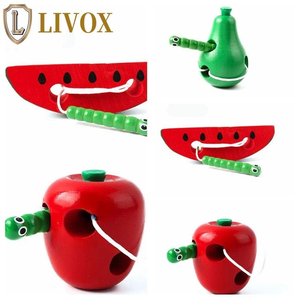 Brinquedos Sensoriais LIVOX Montessori , Verme Comer Frutas Educacional Brinquedo Educativo