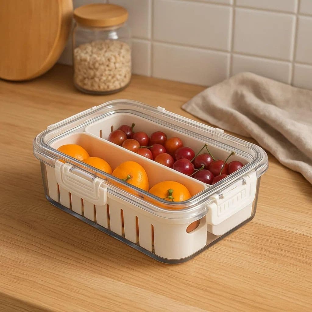 Cesto Organizador Plástico Com Tampa Empilhável Armazenamento Roupas Brinquedos Cozinha Banheiro