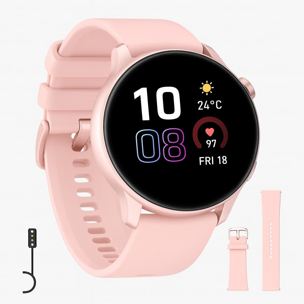 Relogio Smartwatch Bluetooth Resistente a água Rosa