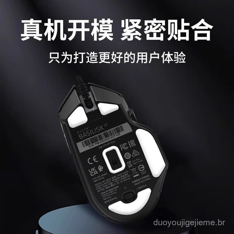 Adesivos para pés de mouse adequados para substituir os pés em mouses com fio e sem fio da Razer, incluindo o ProV3, Raz