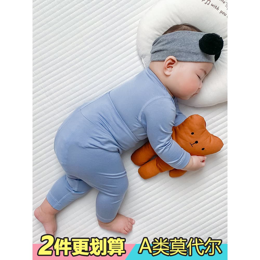 Roupas de bebê terno de verão estilo fino Modal macacão de bebê roupas de verão masculino Split bebê menina pijamas tern
