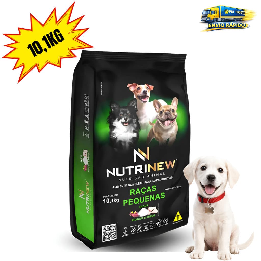 Ração Para Cachorro Pequeno 10,1kg Nutrinew Frango E Arroz