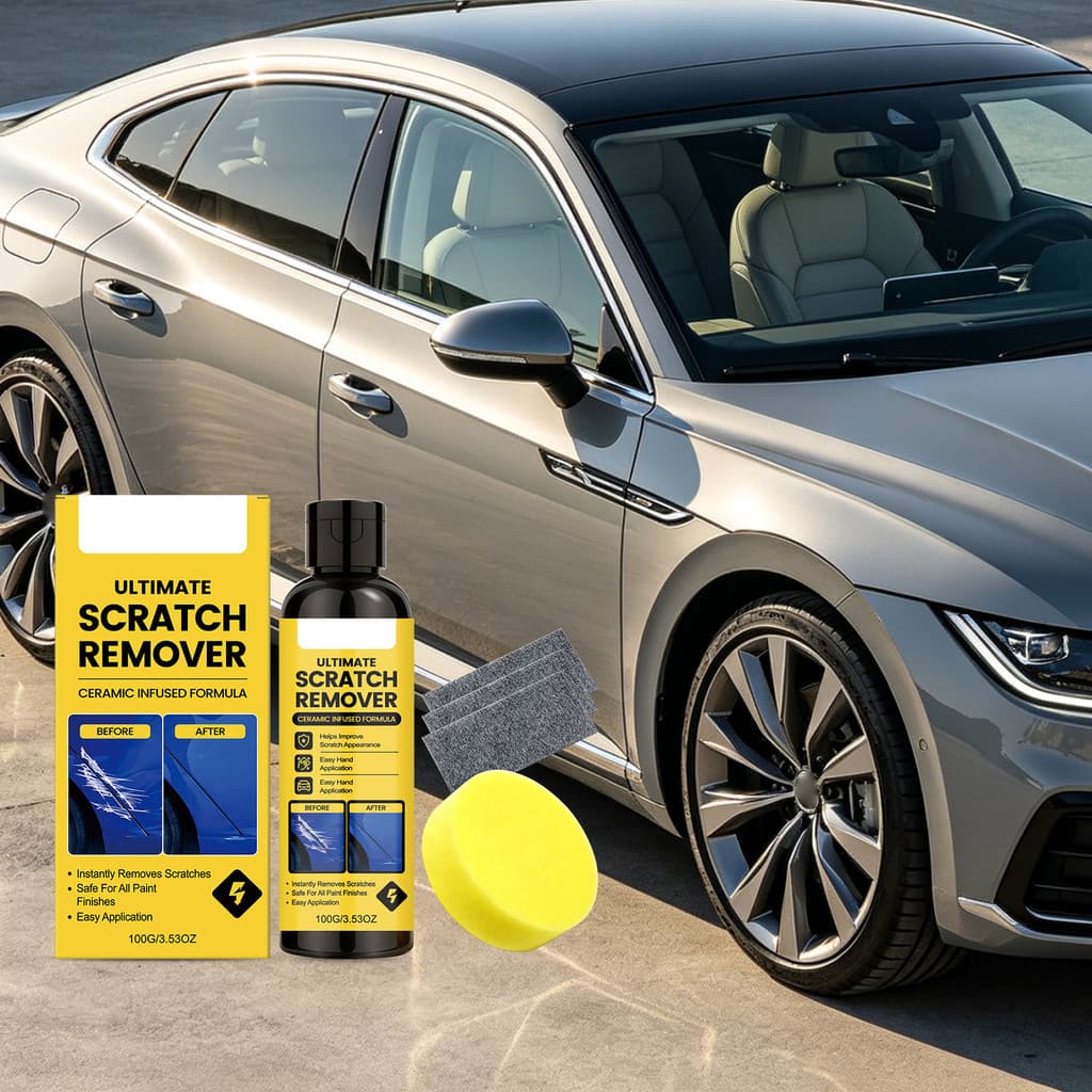 Kit De Reparo De Arranhões De Carro : Remoção , Limpeza , Polimento , Brilho , Renovação