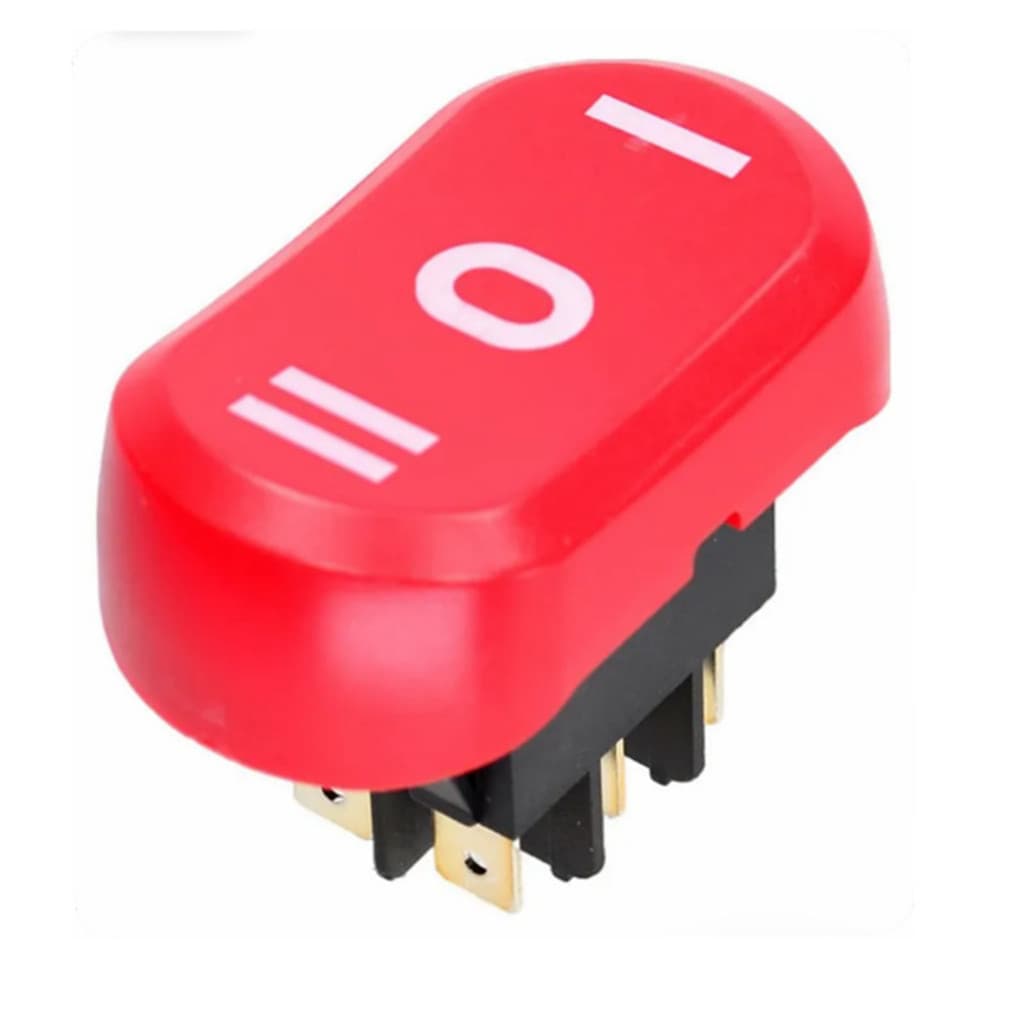 Aspirador de pó locomotiva 6 pinos 3 engrenagens interruptor Rocker aspirador de pó contato prateado interruptor de alim