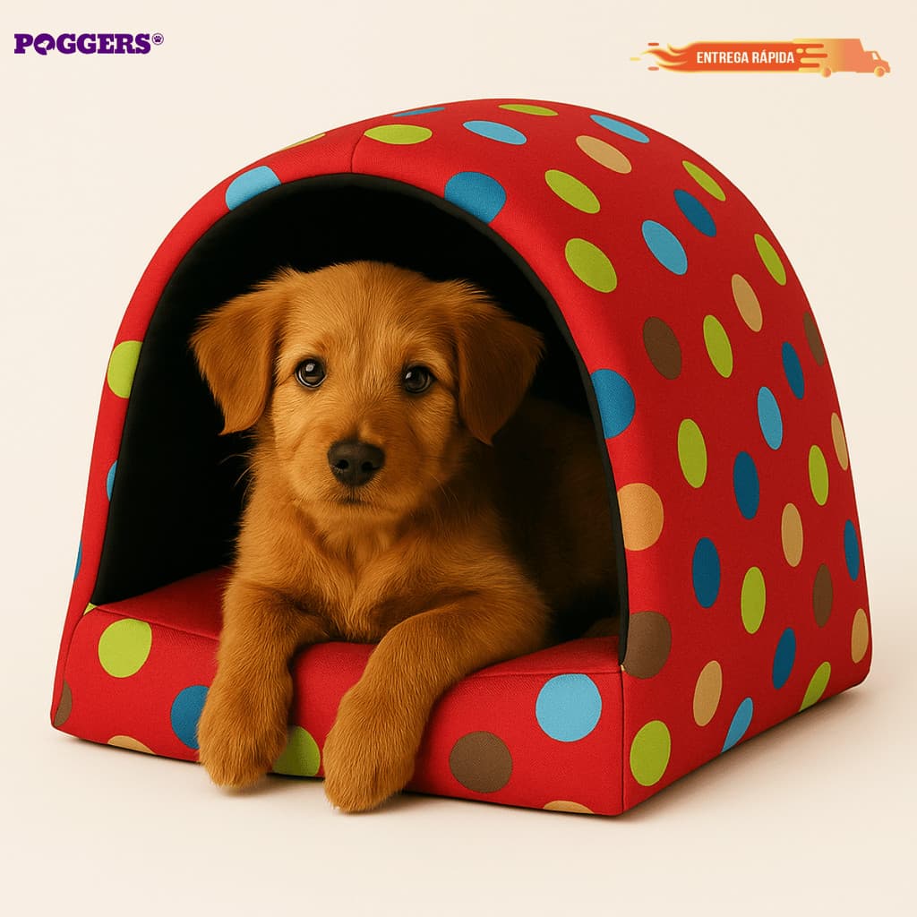 Caminha Casinha Pet Toca Iglu Modelo Europeu para Cães e Gatos Estampas Variadas
