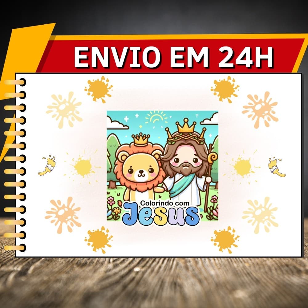 Livro de Colorir Cristão Infantil Colorindo com Jesus