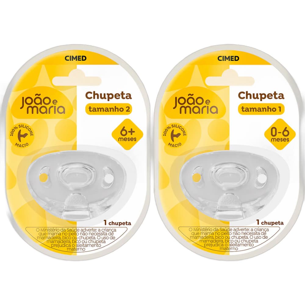 CHUPETA JOÃO E MARIA ORTODÔNTICO 100% SILICONE - CIMED