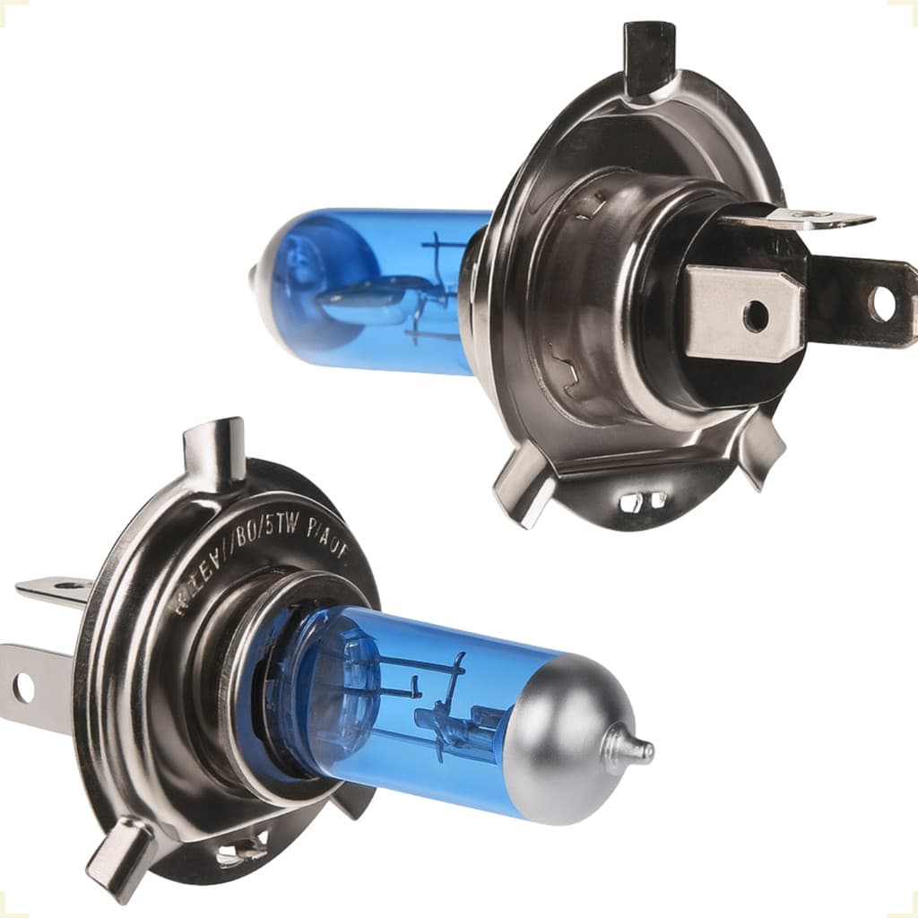 Lâmpada Halógena H4 Super Branca Forte Biodo de Moto Carro Farol Alto Baixo