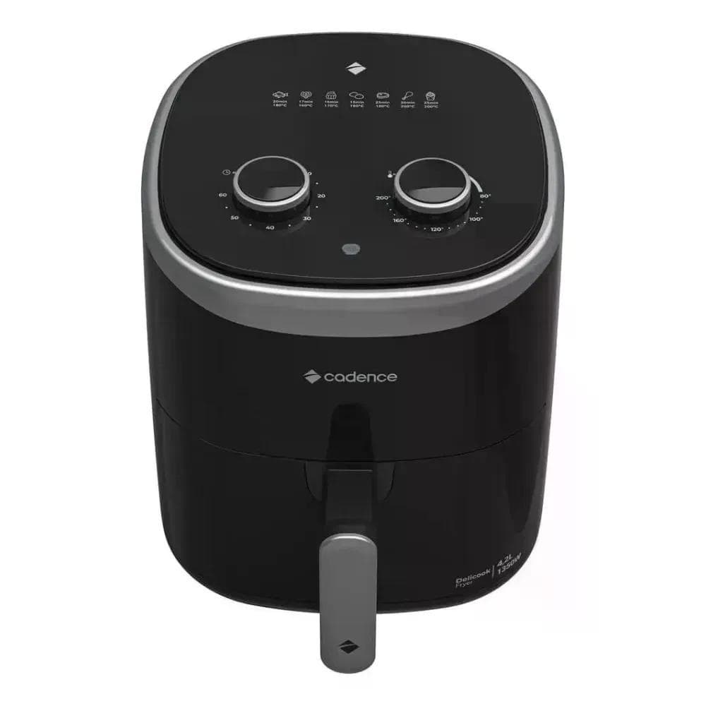 Fritadeira Sem Óleo Pratic Fryer Cadence FRT420 Preta 220V Fritadeira Cadence S/Oleo 4,2l*Frt420-220v