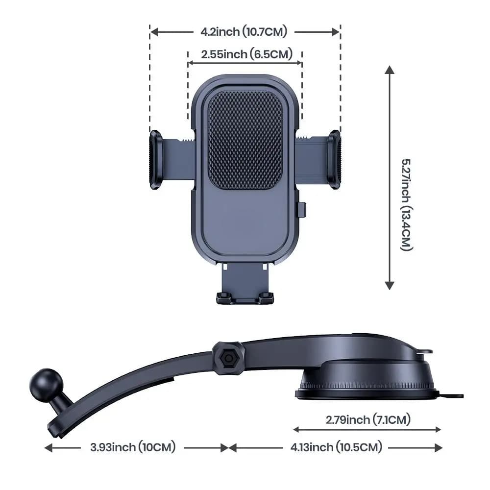 Suporte de Telefone para Carro com Ventosa 360°, Suporte de Ventosa para Painel de Controle, Suporte Universal para