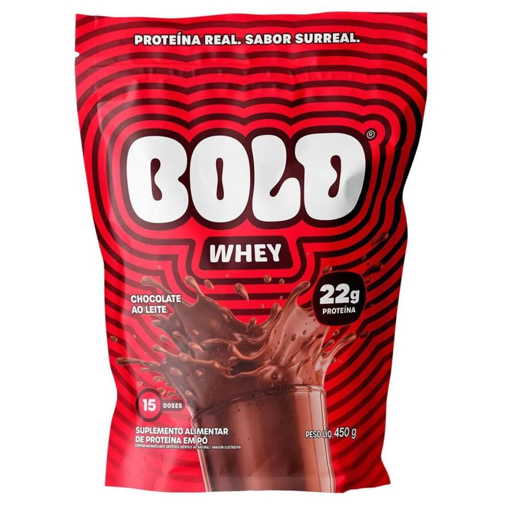 WHEY PROTEIN 22G SABOR CHOCOLATE AO LEITE 450G BOLD