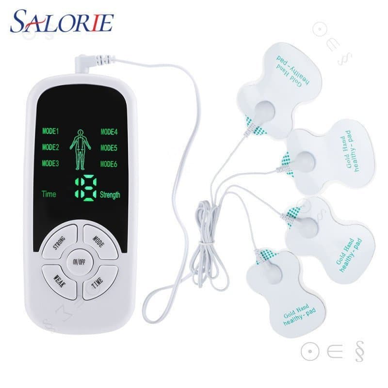 Salorie Estimulador de Terapia Muscular Elétrica EMS com 6 Modos, Máquina TENS, Fisioterapia por Pulso, Massageador Corp