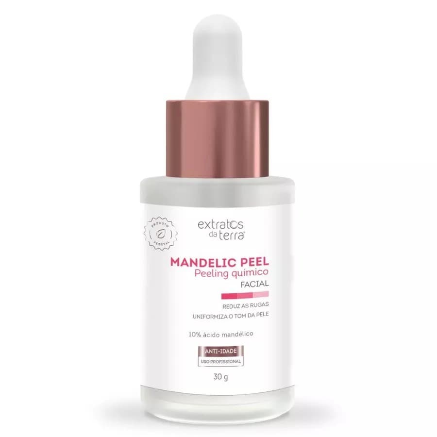 Peeling Químico Facial Mandelic Peel Extratos da Terra 30g Ácido Mandélico 10% Anti-Idade