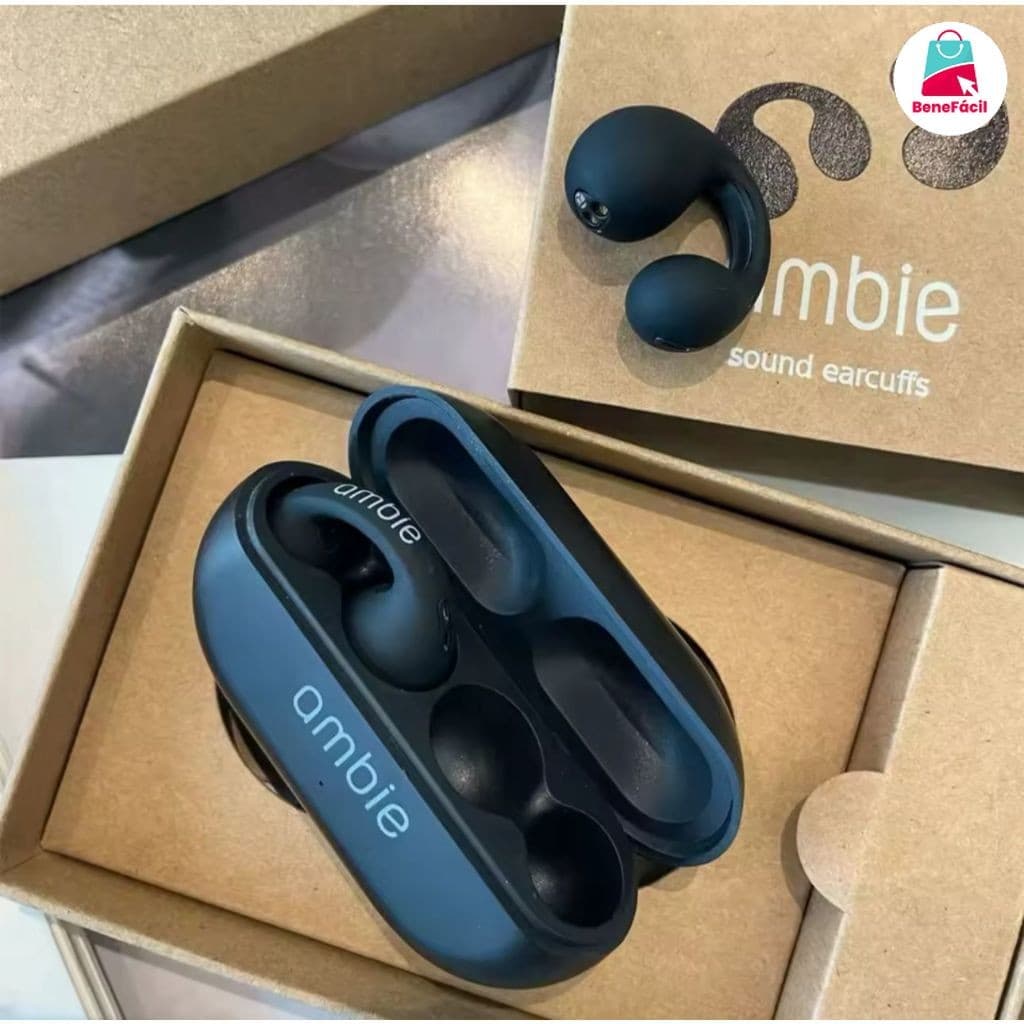 Ambie Sound Fone De Ouvido Sem Fio Earcuffs Bluetooth 5.2 IPX5 Fone Esporte À Prova D'água Com Microfone