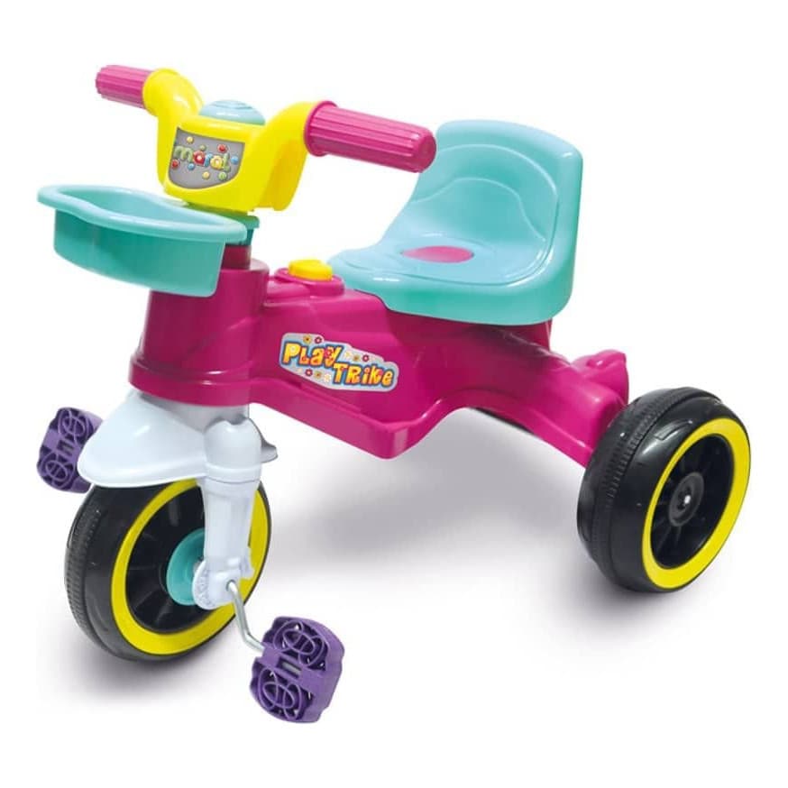 Carrinho De Pedal Triciclo Play Trike Basic - Maral Rosa