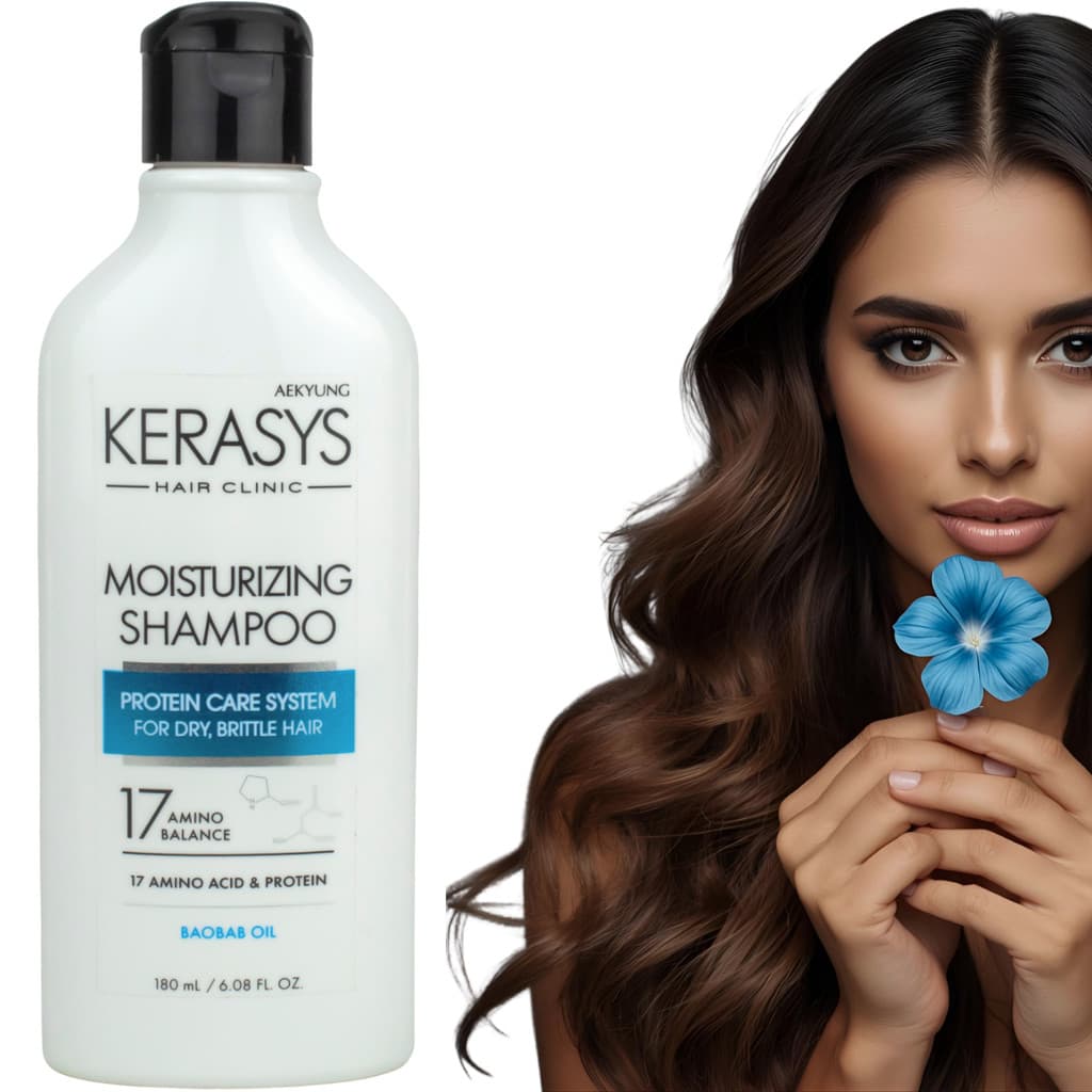 Shampoo Kerasys hair Clinic Hidratante Óleo de Baobab 180ml