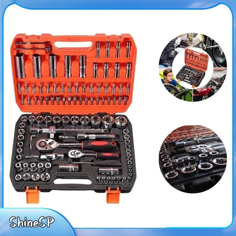 Jogo 108pcs De Soquete 1/2 Simila Chave Catraca Gedore Aço Crv Profissional  Alta qualidade