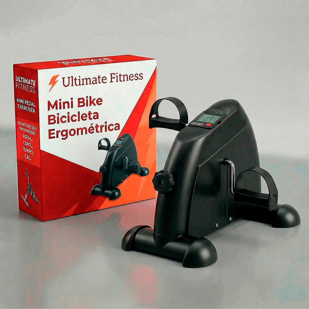 Ultimate Fitness Mini Bike Bicicleta Ergométrica Preta