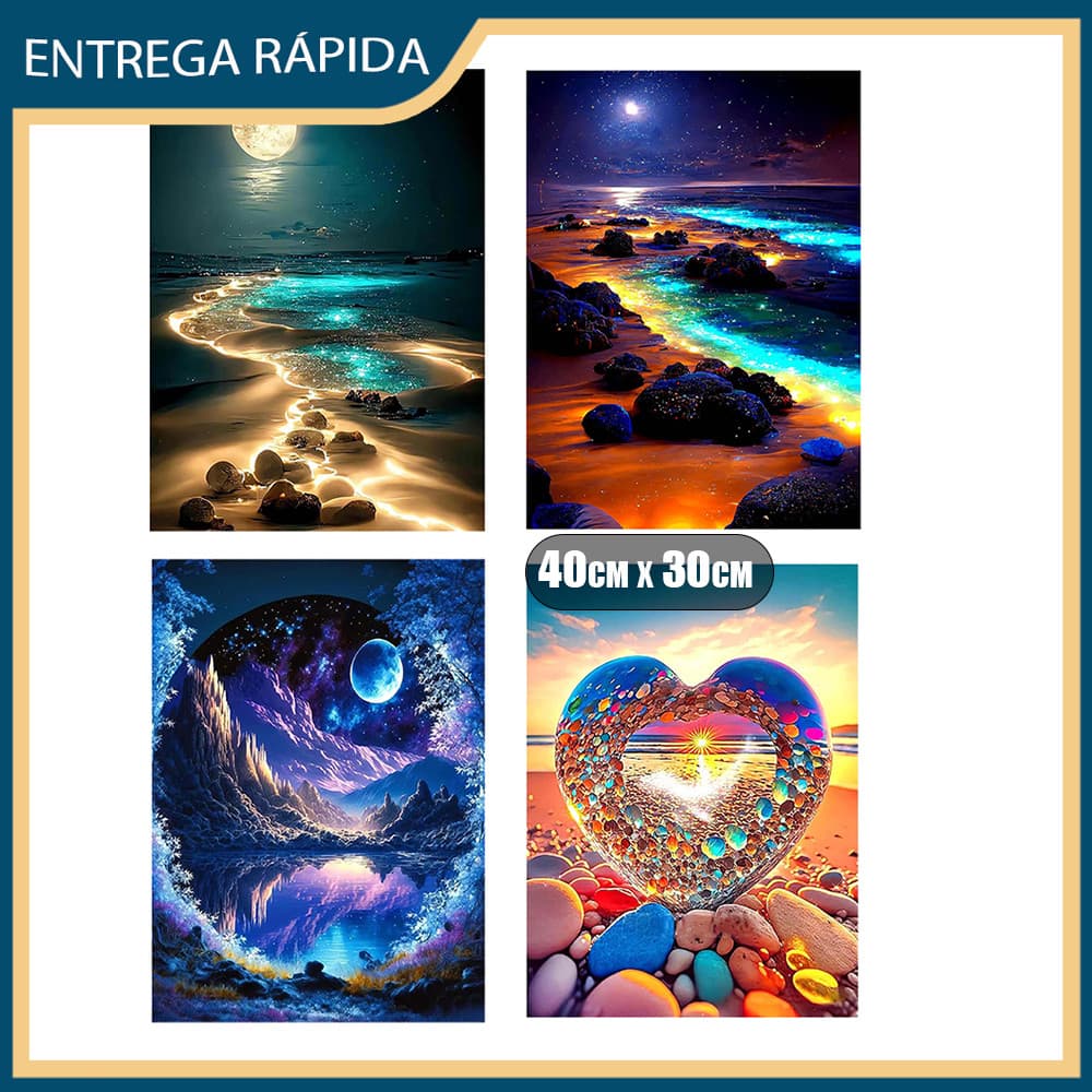 Pintura Diamante 5D Kit Completo Pintura Redondo Diamante 5D Pintura Numerada Diamond Art Decoração Para Casa