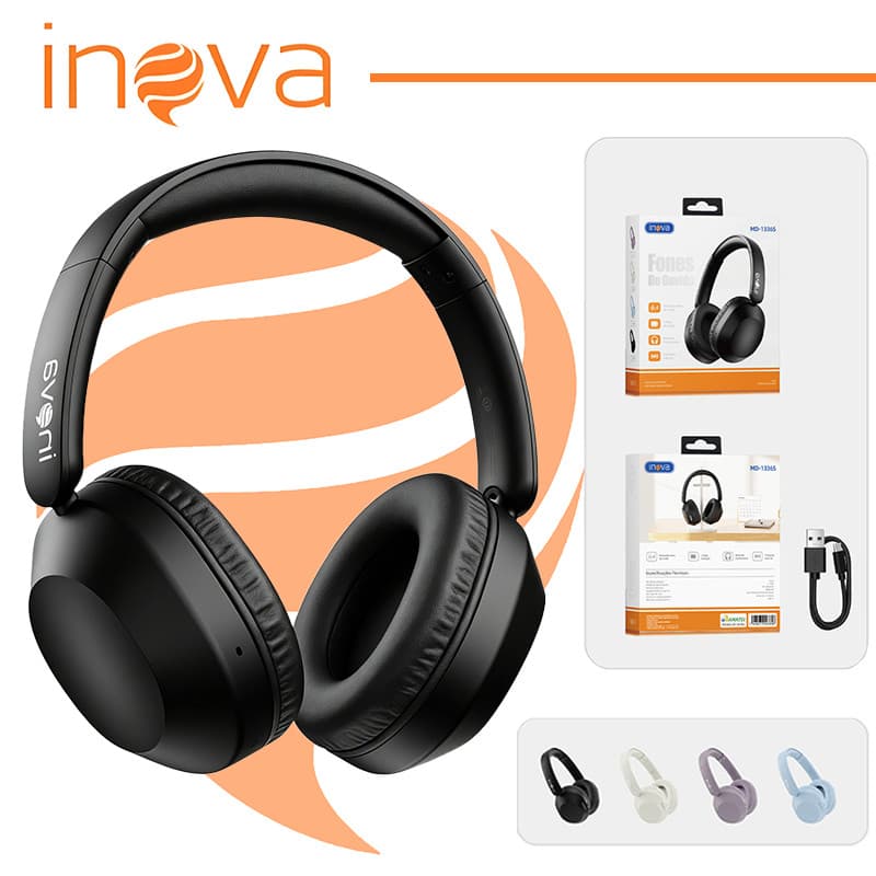 Inova Fone de Ouvido Sem Fio Bluetooth 6.1 HiFi Headphone Potente Grave original 100%