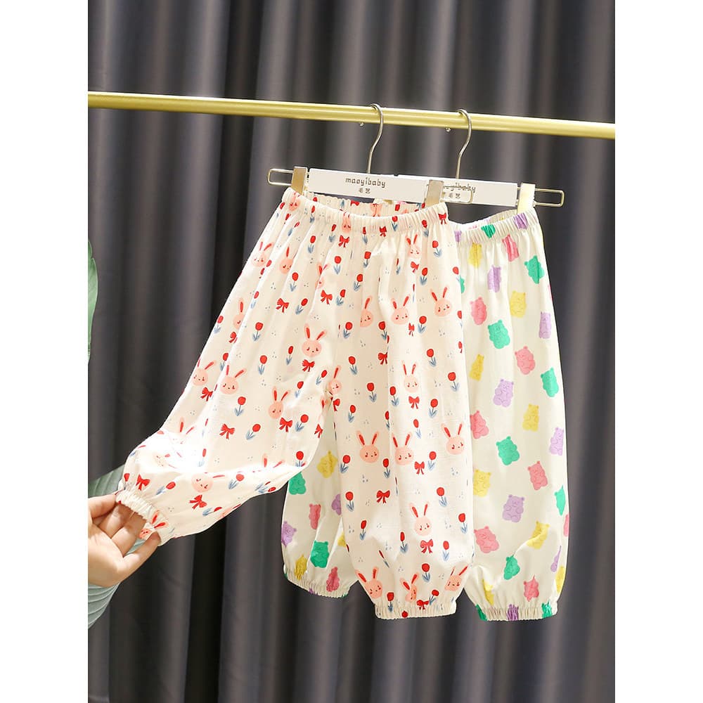 1-5 anos de idade bebê menina fresco Mosquito calças 3 bebê menina roupas verão versão coreana novo estilo menina estilo