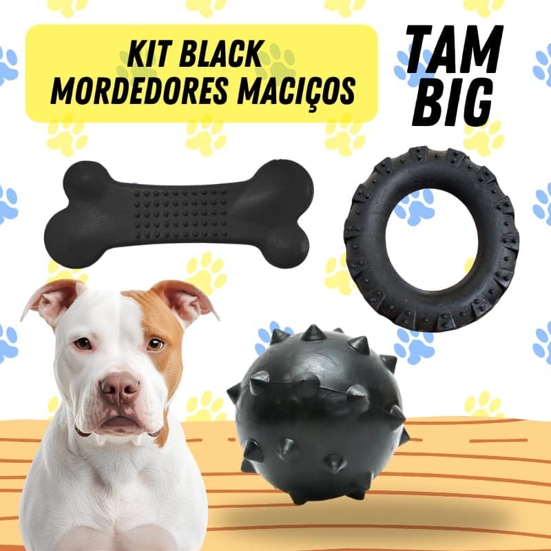 Kit 3 Brinquedo Cachorro Pet Resistente Interativo Cachorro Grande
