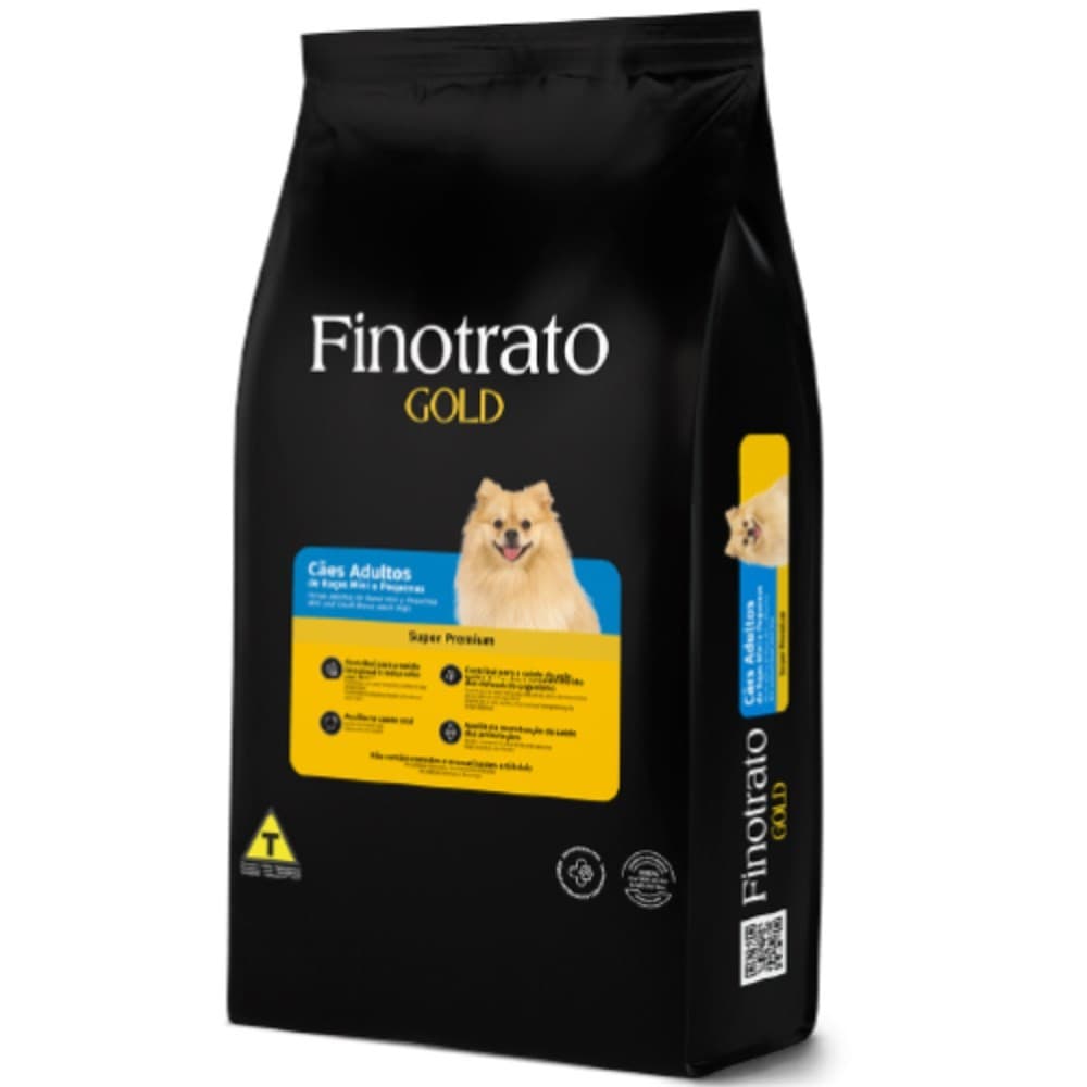 Ração Para Cachorro Finotrato Gold Cães Raças Mini e Pequenas 10,1kg