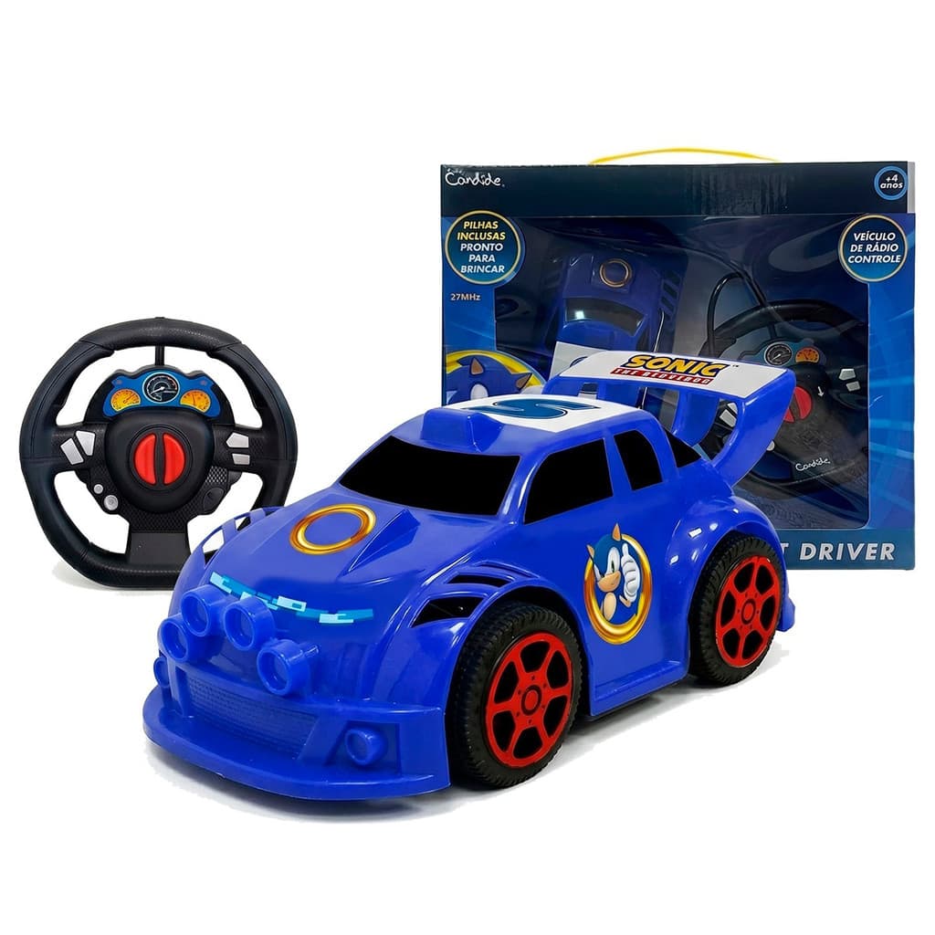 Veículo Smart Driver Sonic The Hedgehog Carrinho De Controle Remoto Infantil - Candide