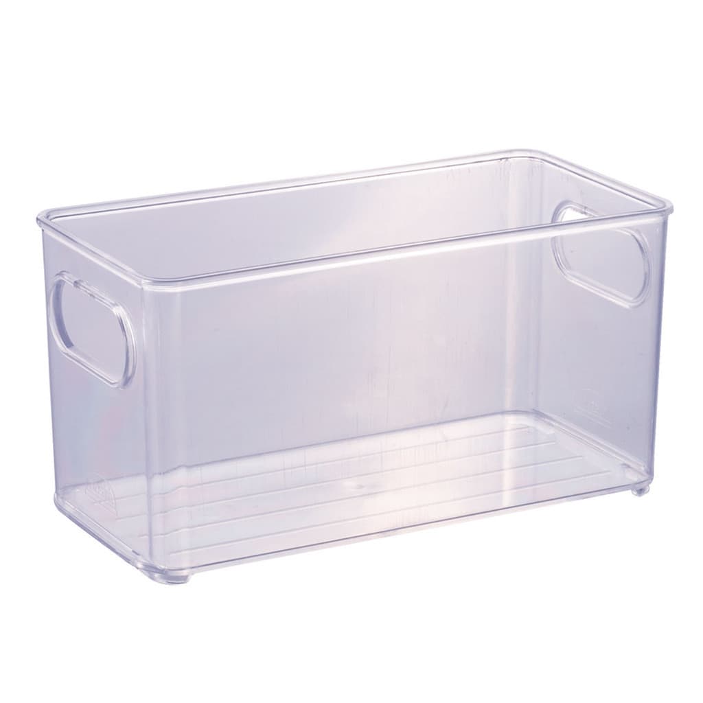 Organizador de Geladeira e Armário 10x20 Transparente Multiuso com Alça para Pegar