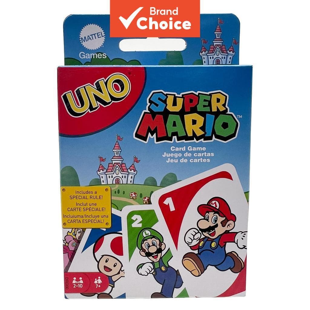 Jogo de Cartas UNO Super Mario, Edição Especial da Mattel com Regra Exclusiva, Jogo de Festa para a Família Para Maiores
