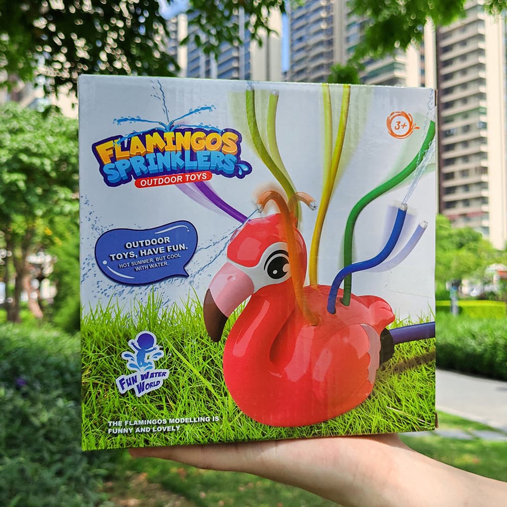 [Brinquedos educativos] Novo estilo balançando Sprinkler Flamingo conjunto de brinquedos pátio de verão brinquedos aquát