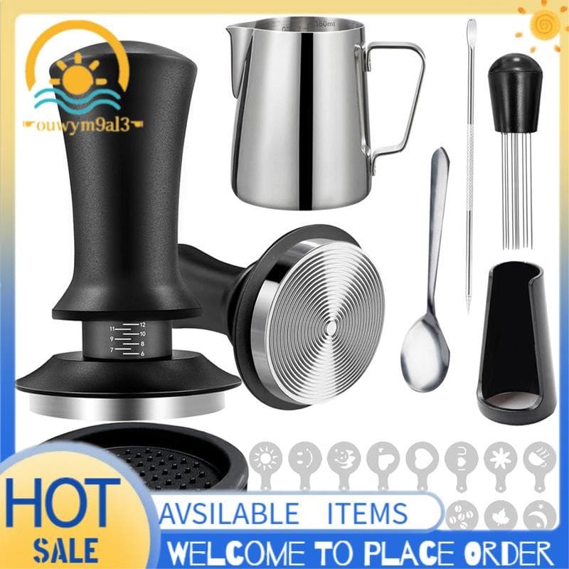 22 Peças Acessórios Para Café Expresso Conjunto De Calcadeira De Com , Ferramenta WDT , Agitador , Jarra De Espuma 51mm