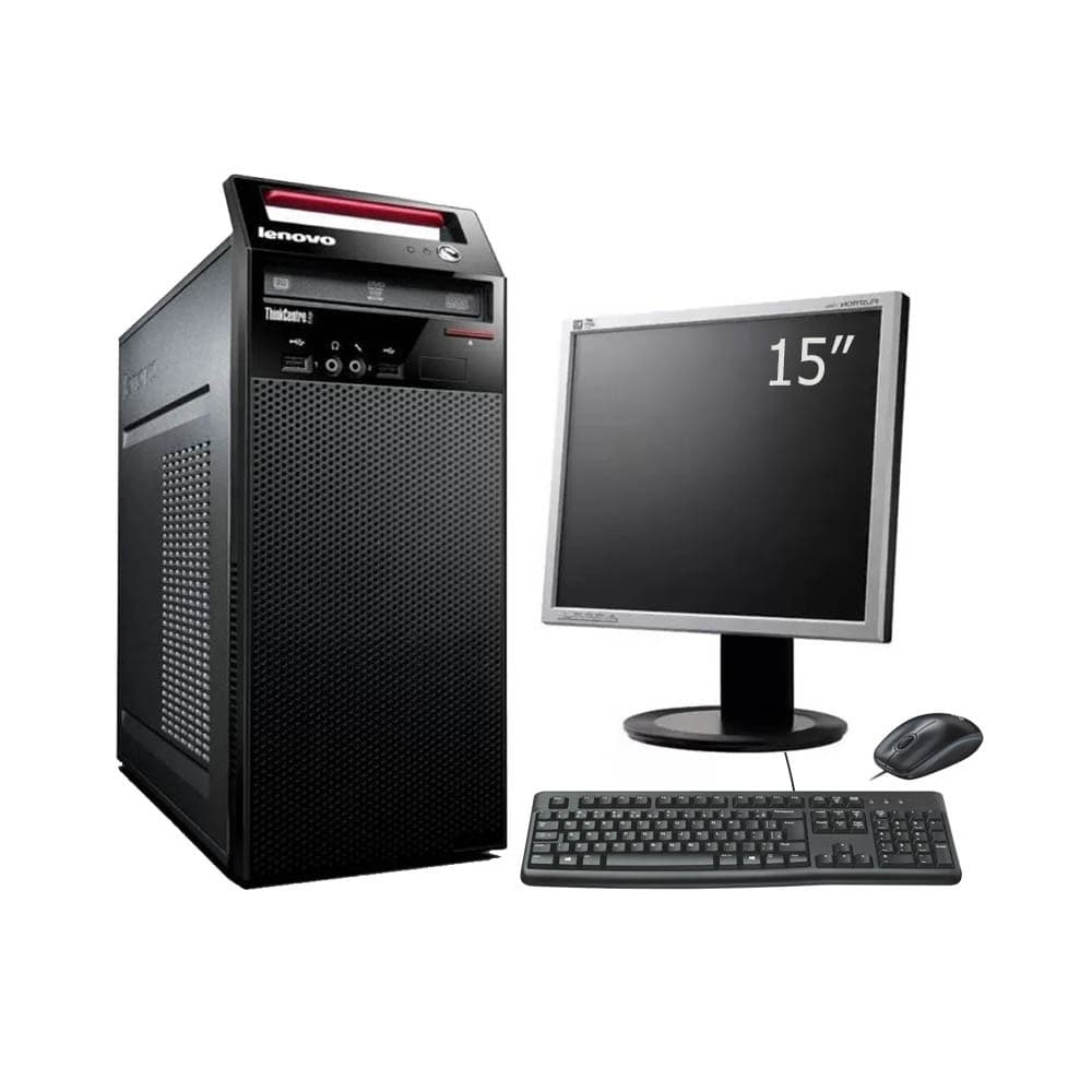 Computador Lenovo Dual Core 4gb ram: Com monitor + teclado + mouse