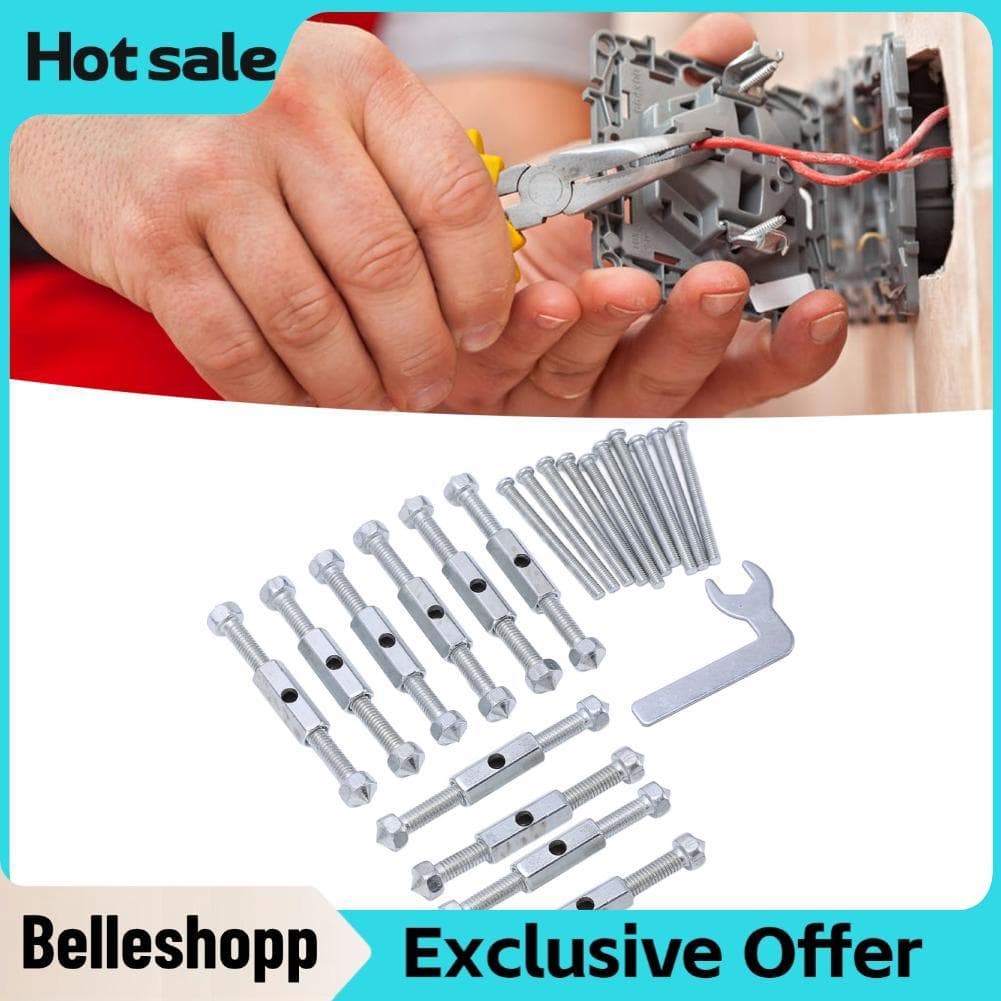 Belleshopp-br Ferramenta de reparo de caixa de junção para caixas de parede de 86mm x kit de reforço elétrico com